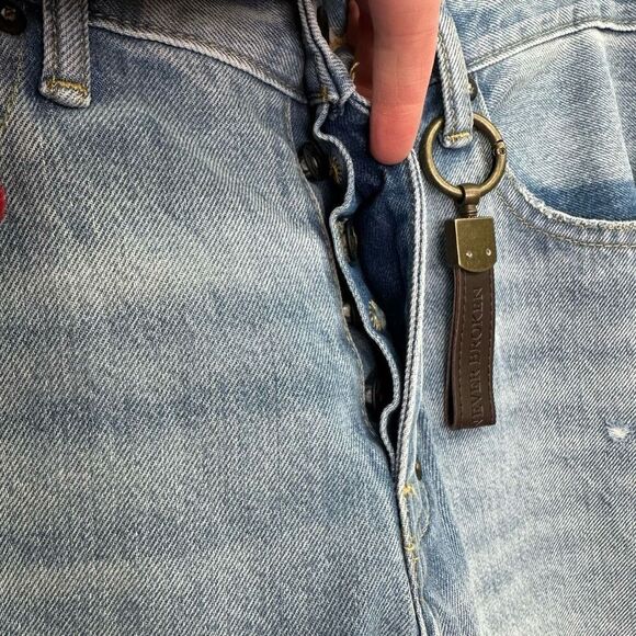 Prps Men’s Demon Peony Floral Embroidery Straight Leg Slim Fit Jean - Picture 16 of 16